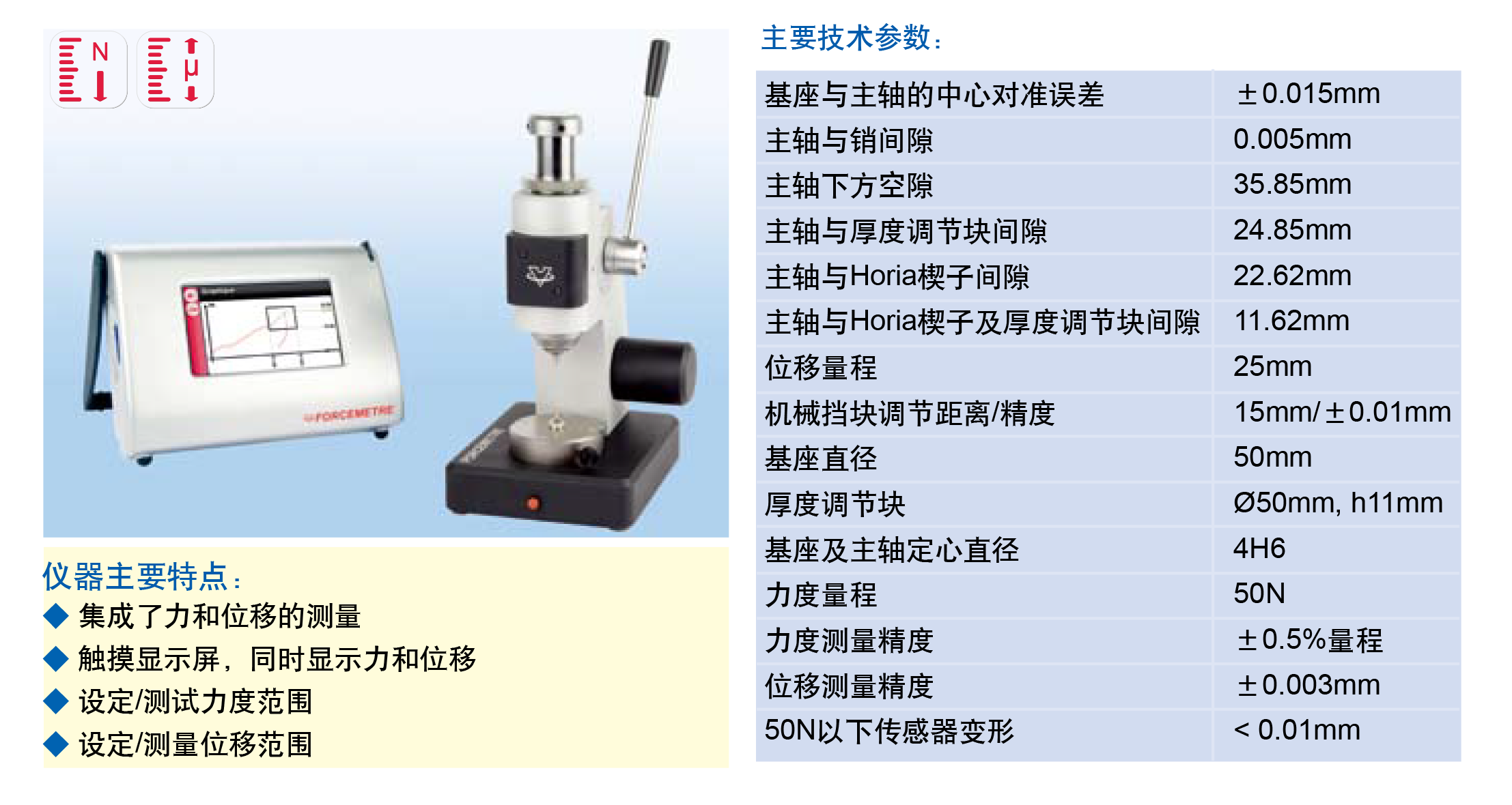 PG电子官网VOH FORCEMETRE测力仪